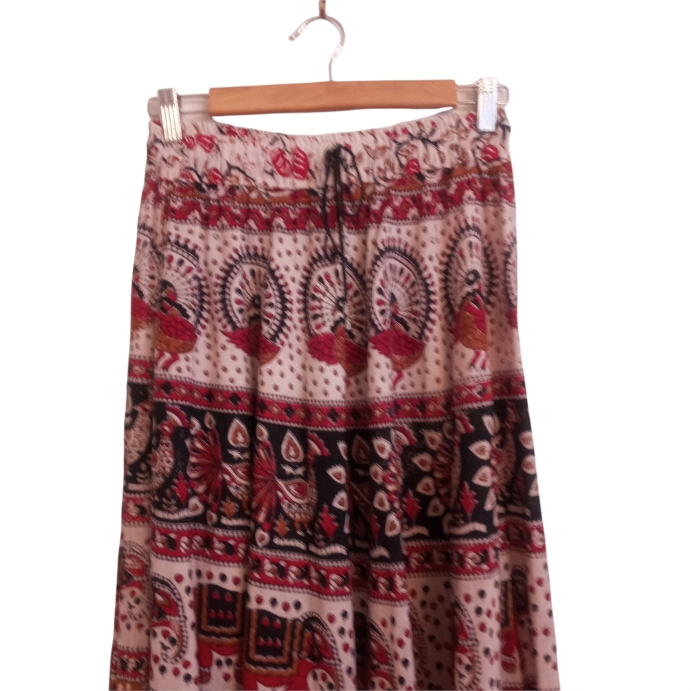 Vintage Handmade Boho Ethnic Cotton Skirt Size XS - Picture 4 of 8